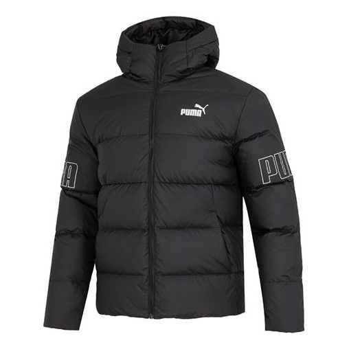 Prešívaná bunda Puma Power Hooded Down Puffer Jacket Čierna | 676032-01