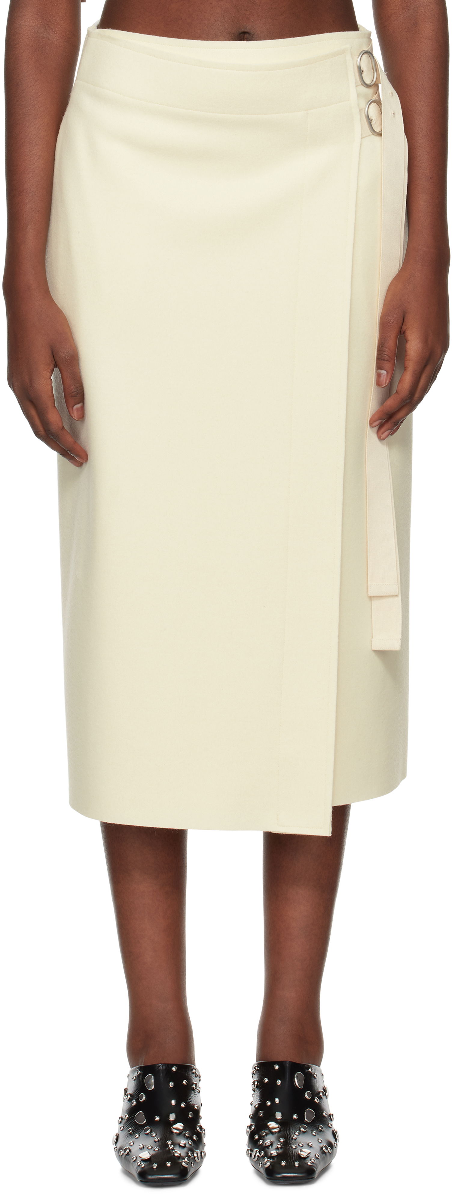 Double Face Compact Midi Skirt