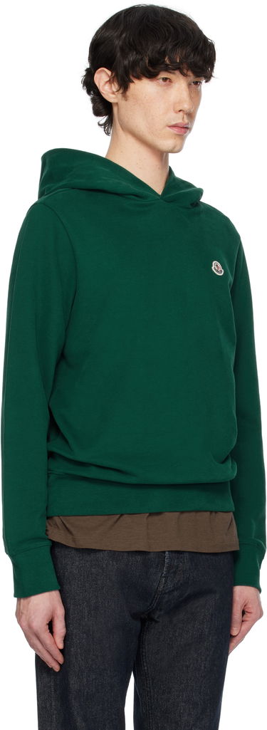 Mikina Moncler Moncler Cotton Logo Patch Hoodie Čierna | K10918G0003589AUJ, 4