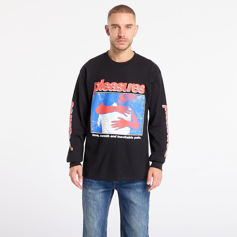 Tričko Pleasures Pleasures Embrace Long Sleeve T-shirt Čierna | P25F078- BLACK
