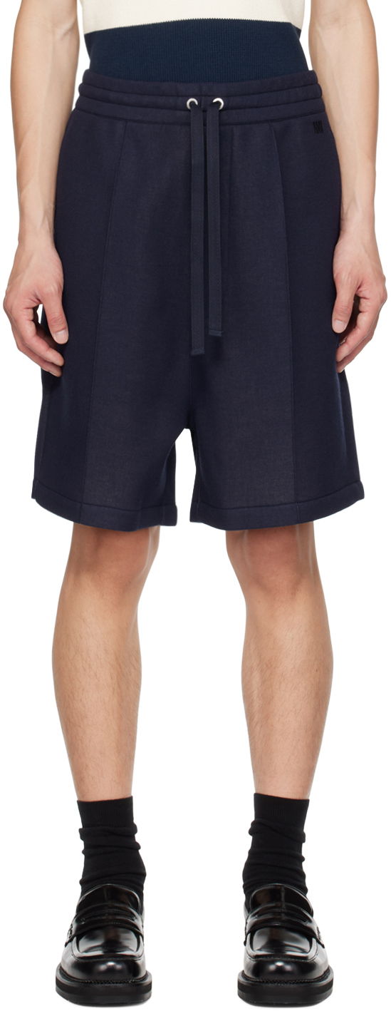 Šortky AMI Pinched Seam Shorts Navy | HSO615.750, 0