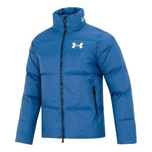 Prešívaná bunda Under Armour Logo Puffer Jacket Modrá | 1375449-437