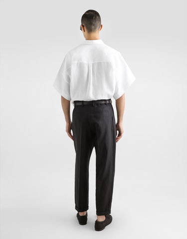 Nohavice Dolce & Gabbana Dolce & Gabbana Linen Tapered-Leg Pants 52 Čierna | GP114TFU4MCN0000_1, 2