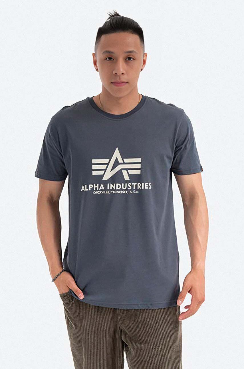 Tričko Alpha Industries Graphic Print Cotton T-Shirt Modrá | 100501.136, 0