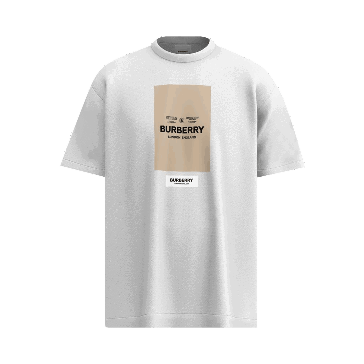 Tričko Burberry Label Appliqué Cotton Oversized T-Shirt Šedá | 8057529, 0