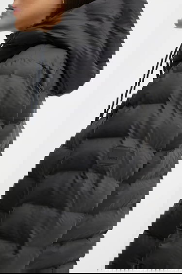 Prešívaná bunda Rains Lohja Curve Hooded Winter Puffer Jacket Čierna | 15890.01, 7