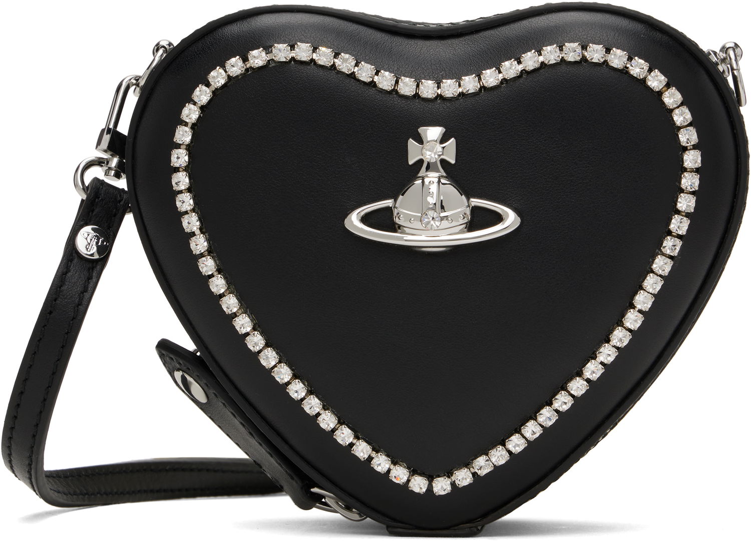 Kabelka Vivienne Westwood Vivienne Westwood Mini Heart Crossbody Bag with Crystal Trim Čierna | 58020001W-L008K-, 0