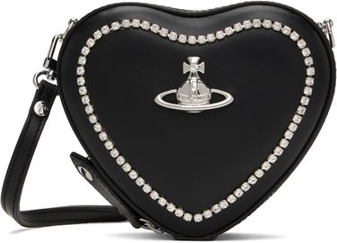 Kabelka Vivienne Westwood Vivienne Westwood Mini Heart Crossbody Bag with Crystal Trim Čierna | 58020001W-L008K-, 0