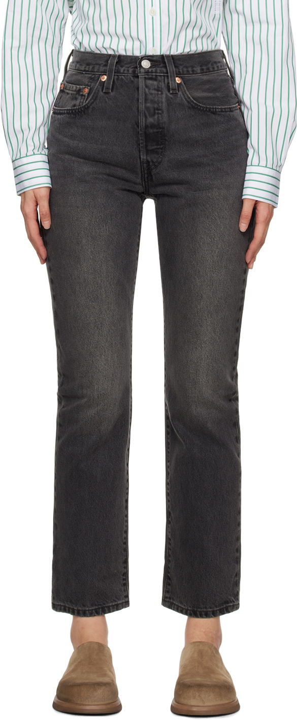 Nohavice a džínsy Levi's Black 501 Original Fit Jeans Čierna | 12501-0452, 0