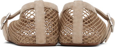 Tenisky a topánky Alaïa ALAÏA Fishnet Ballerina Flats Hnedá | AA3A029TK061, 4