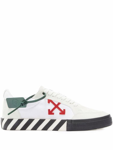 Tenisky a topánky Off-White Low Vulcanized SS22 "White Red Black" Biela | OMIA085S22LEA0010125, 0