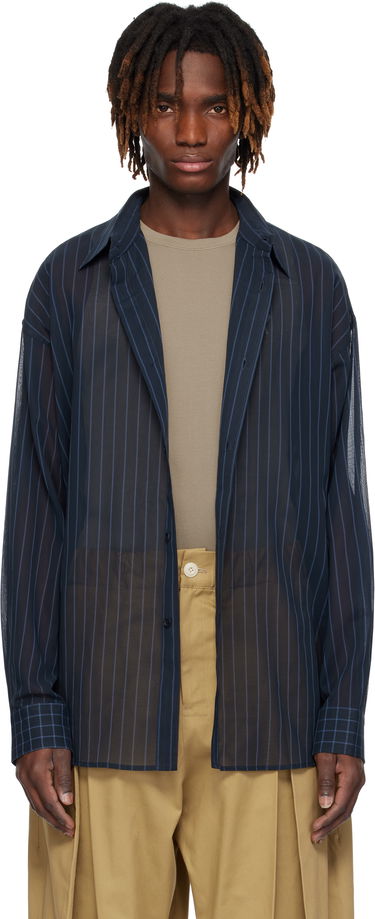 Košeľa sage NATION SAGE NATION Chisholm Sheer Striped Shirt Navy | S075 CHISHOLM SHIRT, 0