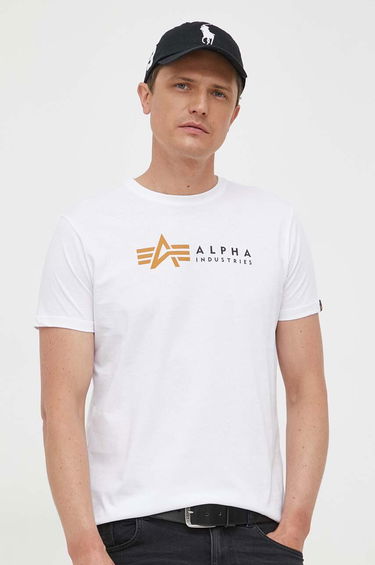 Tričko Alpha Industries Tee Biela | 118502.09, 0