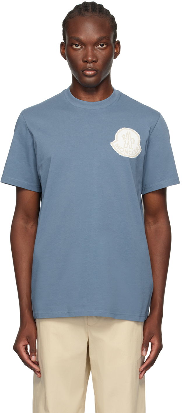 Tričko Moncler Blue Logo T-Shirt Modrá | J20918C0000483927, 0