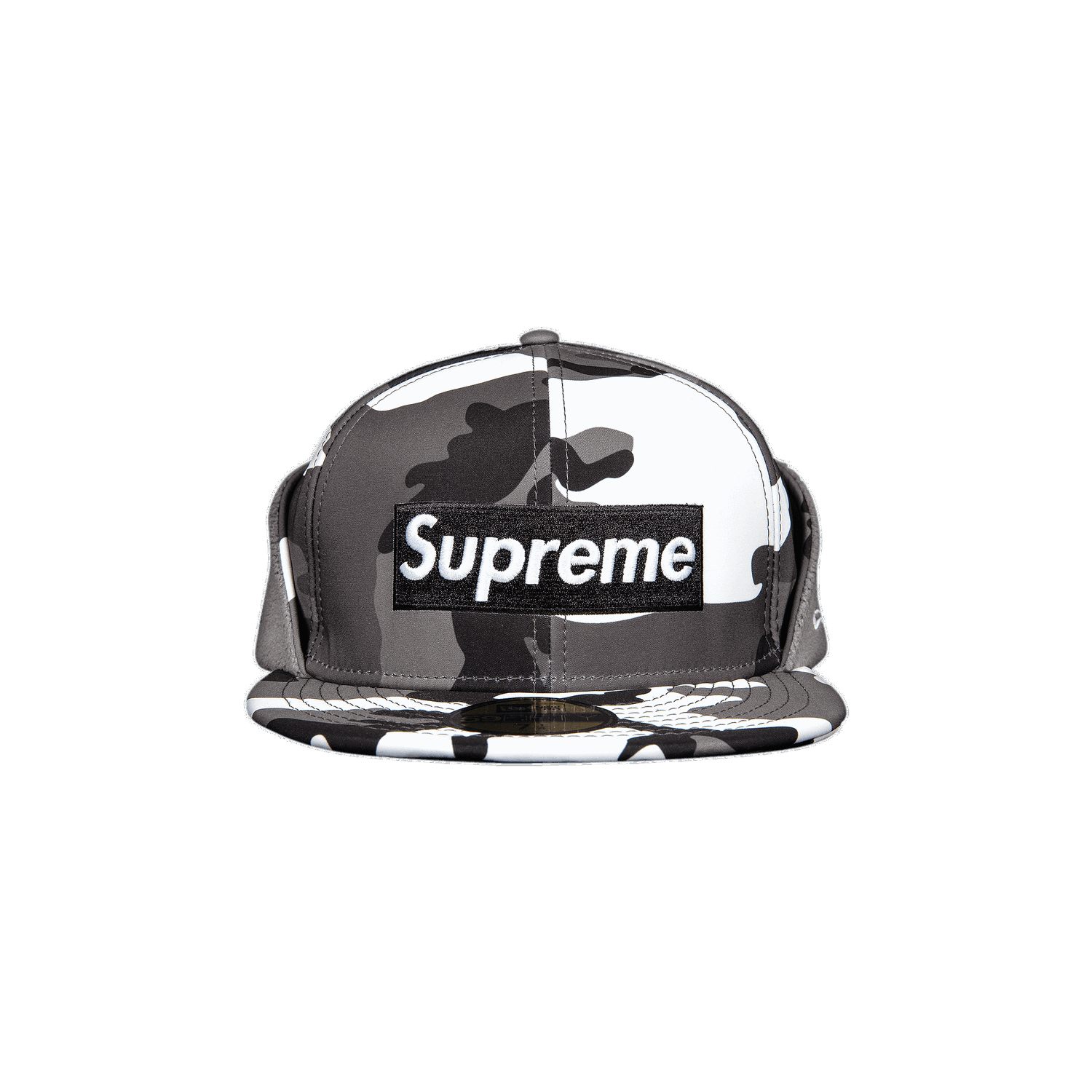 Šiltovka Supreme WINDSTOPPER x Earflap Box Logo New Era 'Snow Camo' Šedá | FW20H63 SNOW CAMO, 0