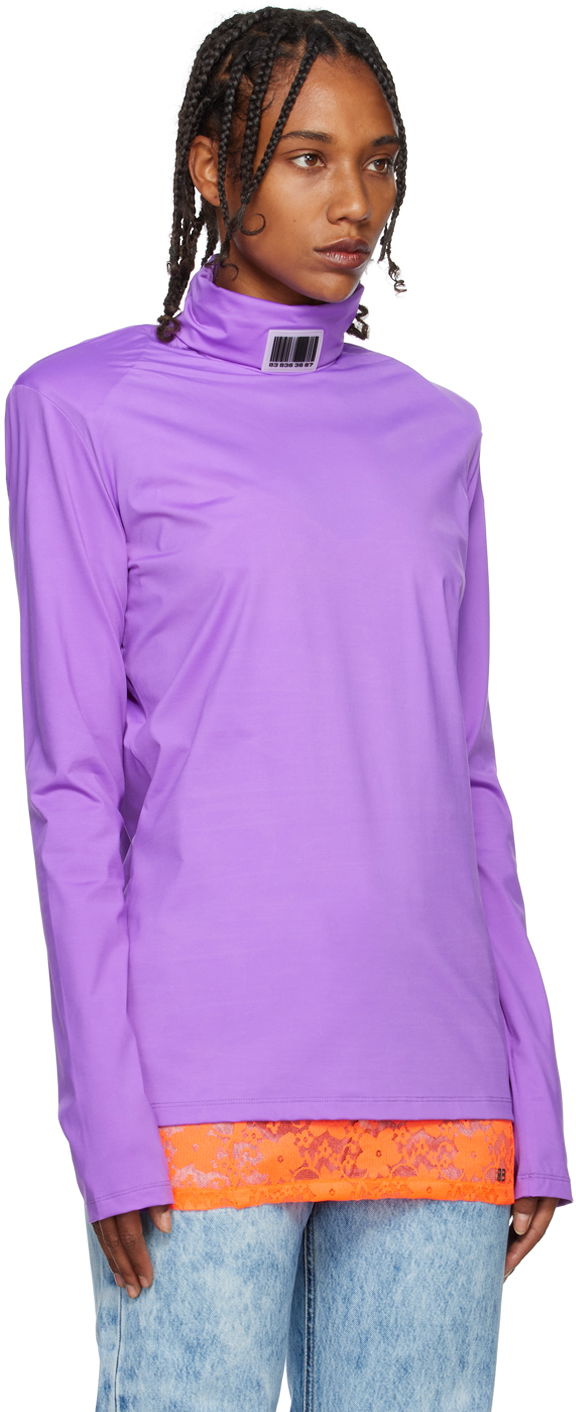 Sveter VETEMENTS VTMNTS Turtleneck Long Sleeve Top Fialová | VL14TO300I, 1