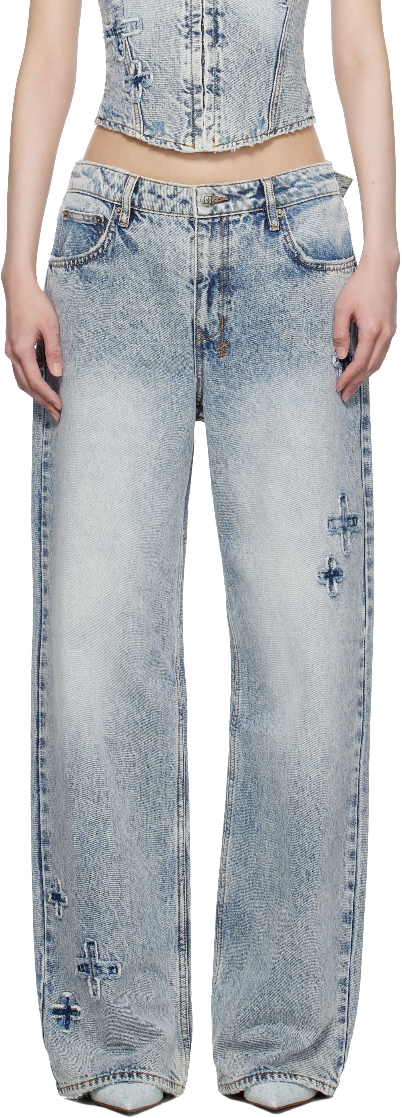 Džínsy Ksubi Ksubi Low Rider Klassic Kraftwerk Jeans Modrá | WPS25DJ026, 0