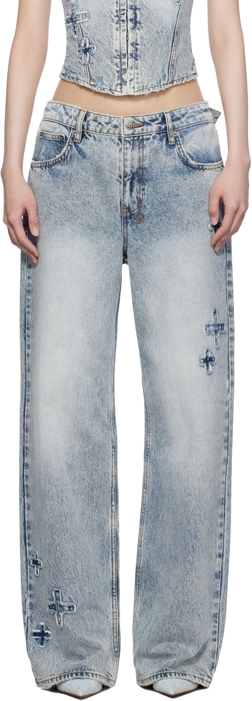 Džínsy Ksubi Ksubi Low Rider Klassic Kraftwerk Jeans Modrá | WPS25DJ026