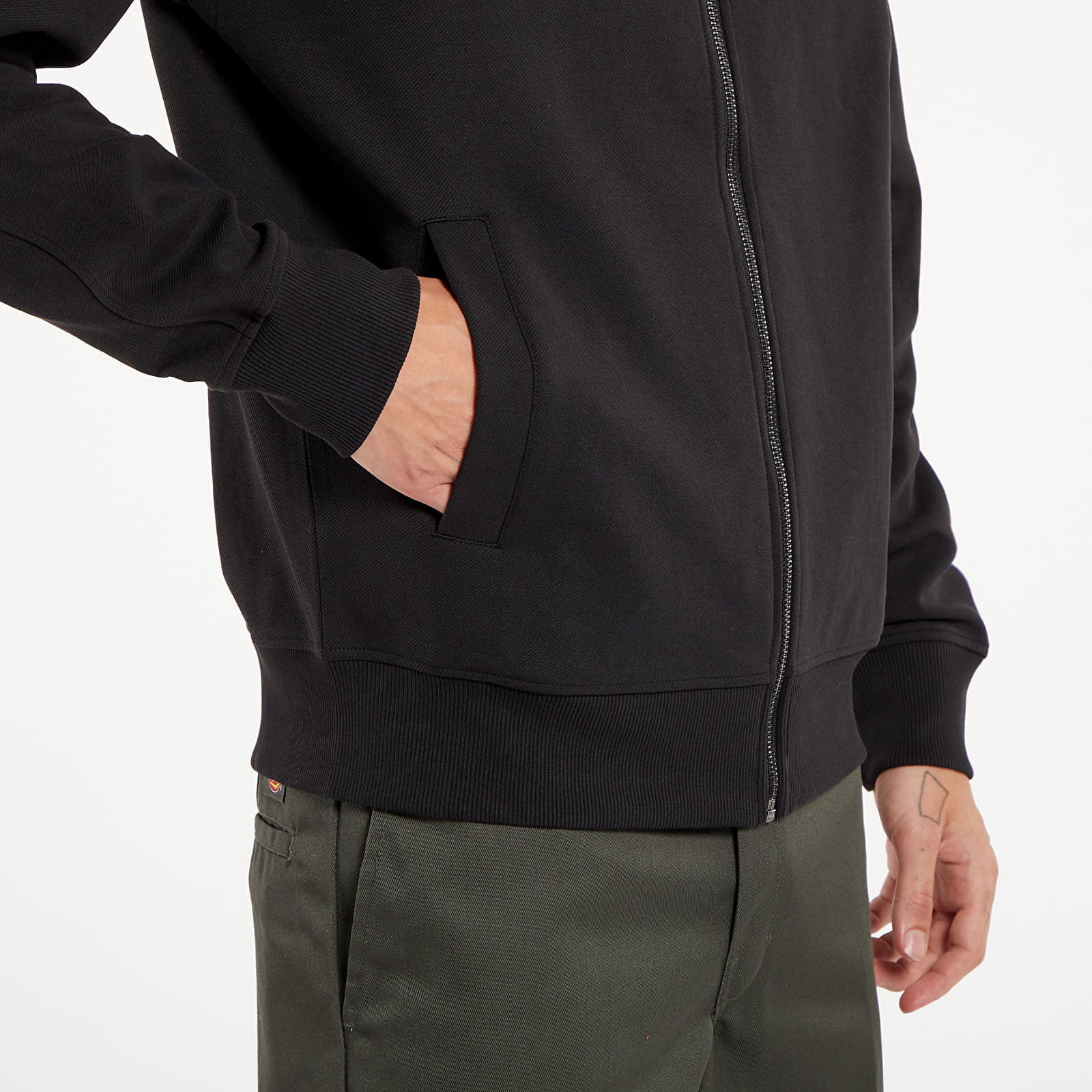 Textured Track Top Black