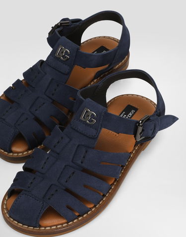 Doplnky Dolce & Gabbana Dolce & Gabbana Nubuck Fisherman Sandals Modrá | DA5279A106180650, 3