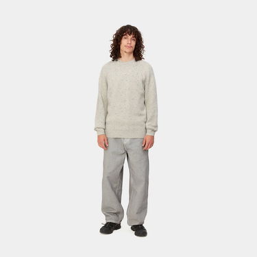 Mikina Carhartt WIP Anglistic Sweater "Speckled Salt" Šedá | I010977_1T7_XX, 3