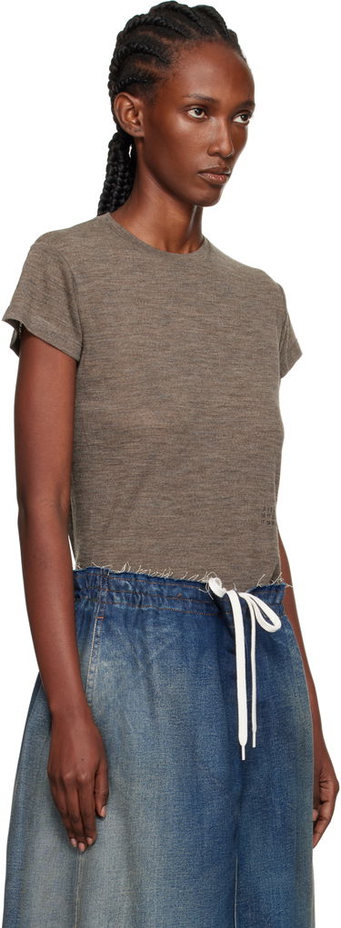Tričko Maison Margiela MM6 Maison Margiela Sheer Wool T-Shirt Čierna | S52GC0354 M20123, 4