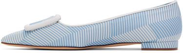 Šaty Manolo Blahnik Manolo Blahnik Maysale Ballerina Flats Modrá | 124-2513-0001, 2
