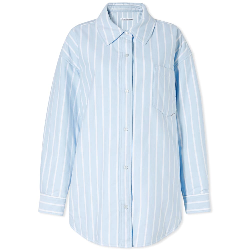Košeľa Alexander Wang Oxford Padded Shirt Jacket Modrá | 4WC1222055-438, 0