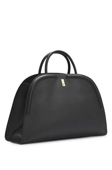 Kabelka BOSS Ariell Grained Leather Tote Bag with Detachable Strap Čierna | 50547740, 1