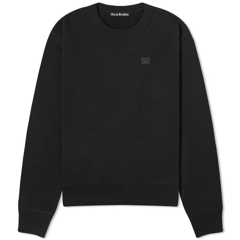 Sveter Acne Studios Fairah Face Crewneck Čierna | CI0140-900