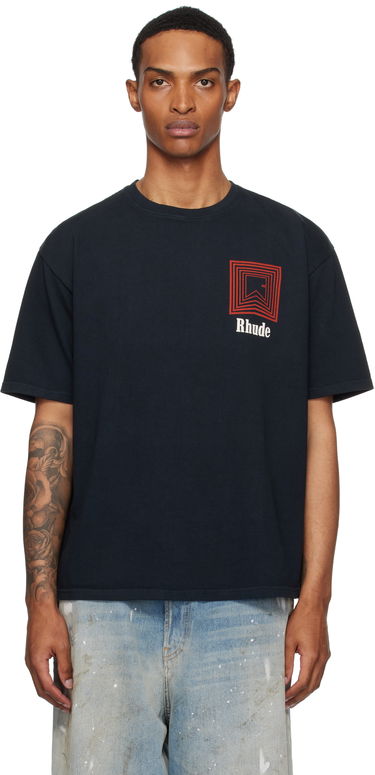 Tričko Rhude Rhude Chevron Logo Graphic Tee Čierna | RHPF25TT21012, 0