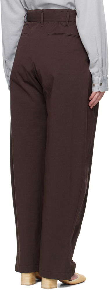 Nohavice LEMAIRE Lemaire Belted Volume Trousers Hnedá | PA1177 LF1228, 2
