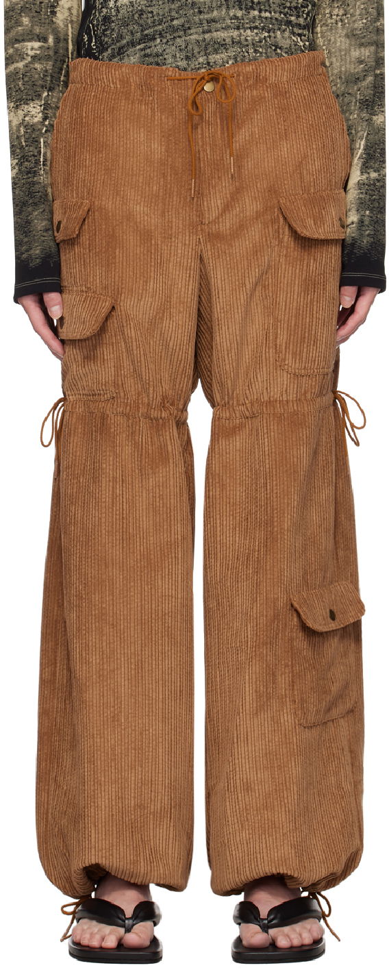 Cargo nohavice Anna Sui Anna Sui Corduroy Drawstring Cargo Pants Hnedá | M624V40, 0