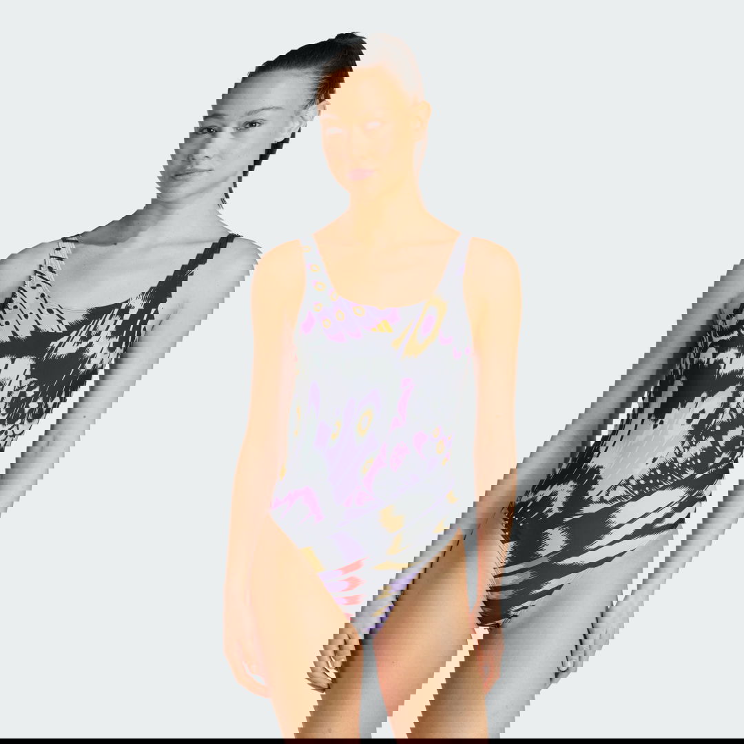 Plavky adidas Performance adidas x FARM U-Back One-Piece Swimsuit Rôznofarebný | JM8193, 0