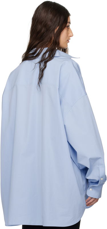 Košeľa WARDROBE.NYC Oversize Shirt Minidress Modrá | W1085R17, 2