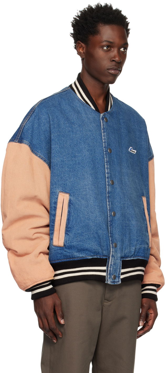 Bomber bunda We11done We11done Denim Varsity Jacket Modrá | WD-DJ3-22-371-U-BL, 1