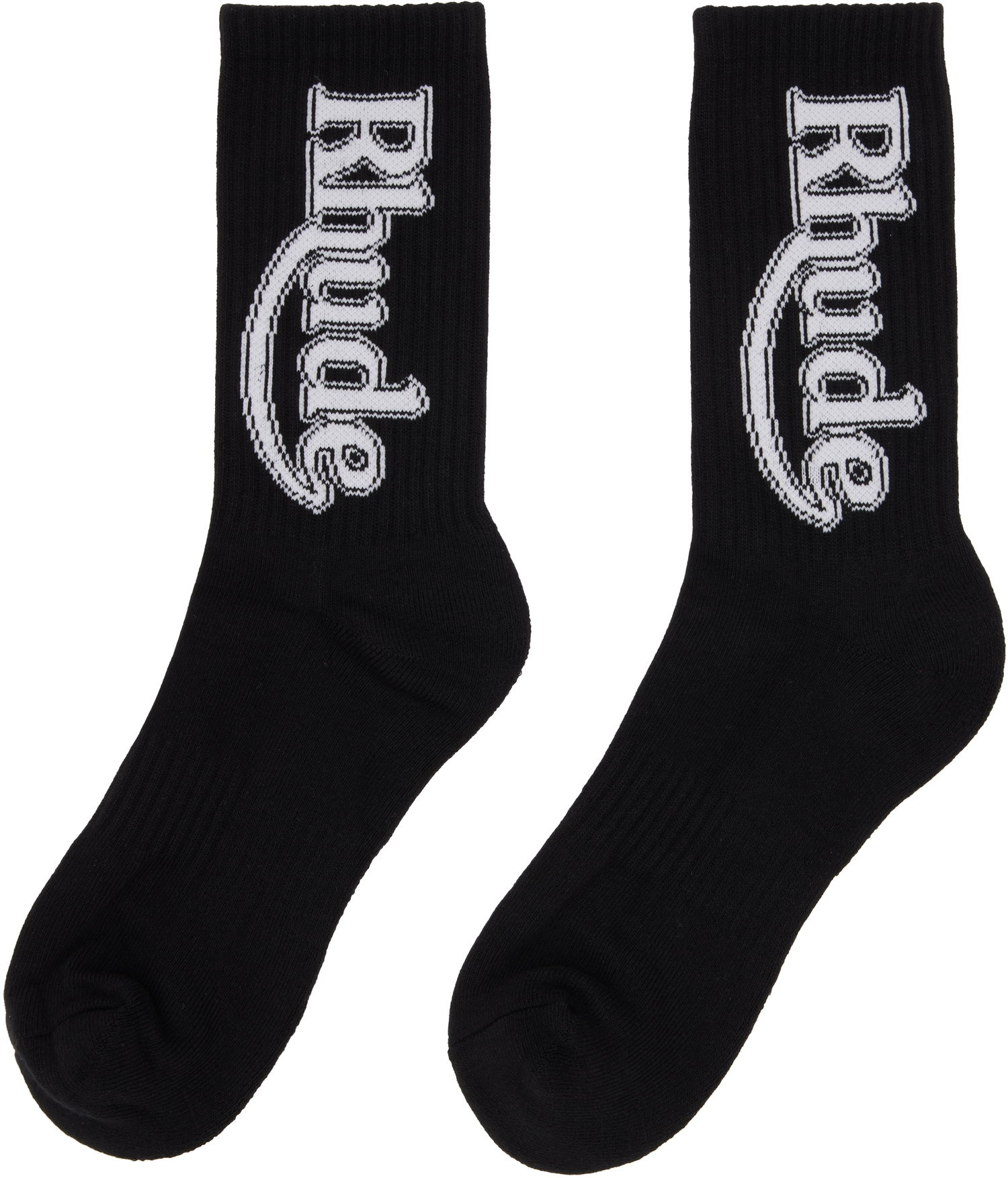Ponožky Rhude Vertical Race Track Socks Čierna | RHFW25SO05750, 1