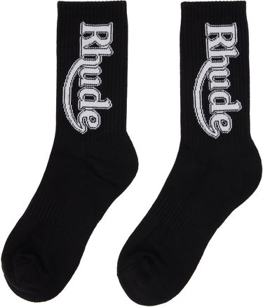Ponožky Rhude Vertical Race Track Socks Čierna | RHFW25SO05750, 1