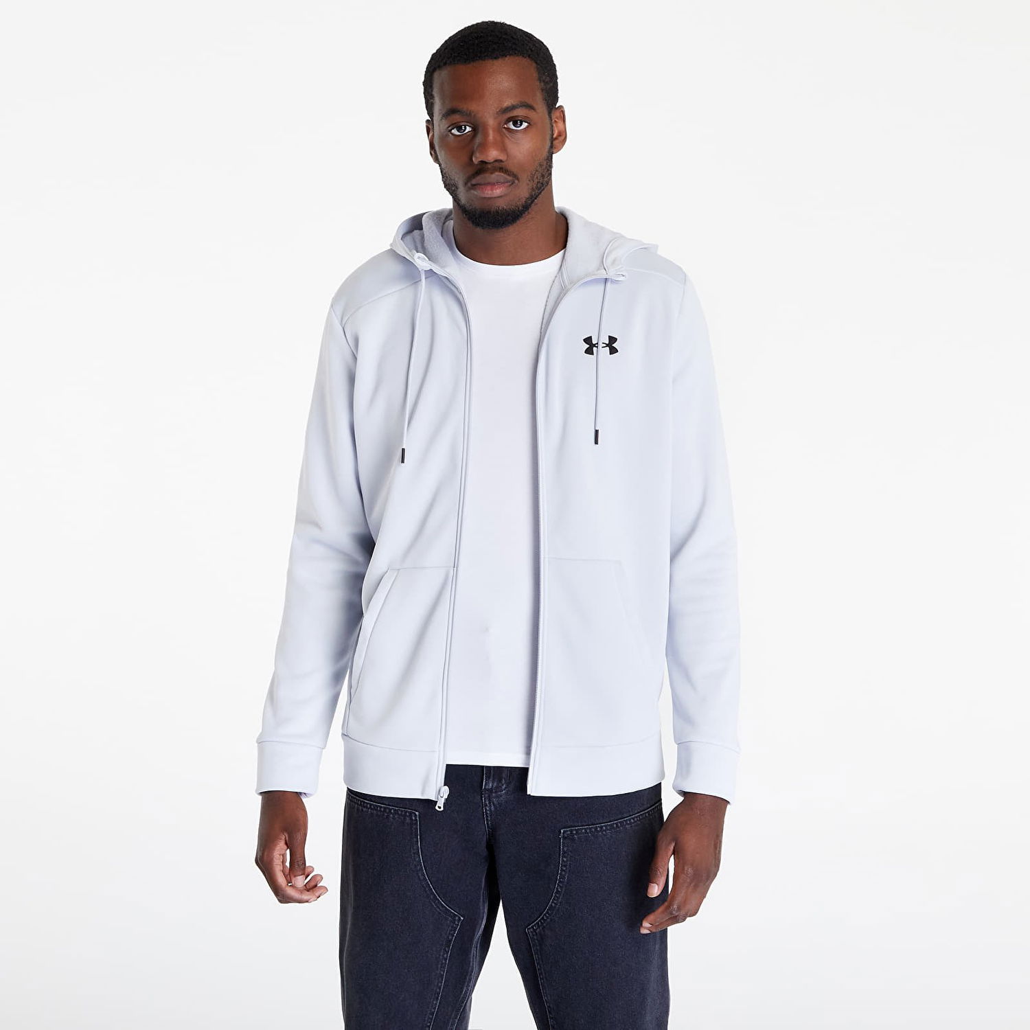 Mikina Under Armour Fleece Full-Zip Hoodie Šedá | 1373357-014, 0