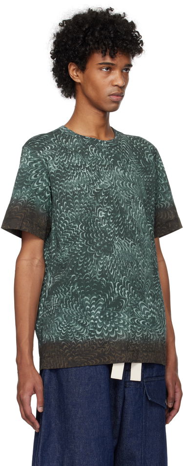 Tričko Dries Van Noten Dries Van Noten Printed Cotton T-Shirt Zelené | 251-021145-1609, 4