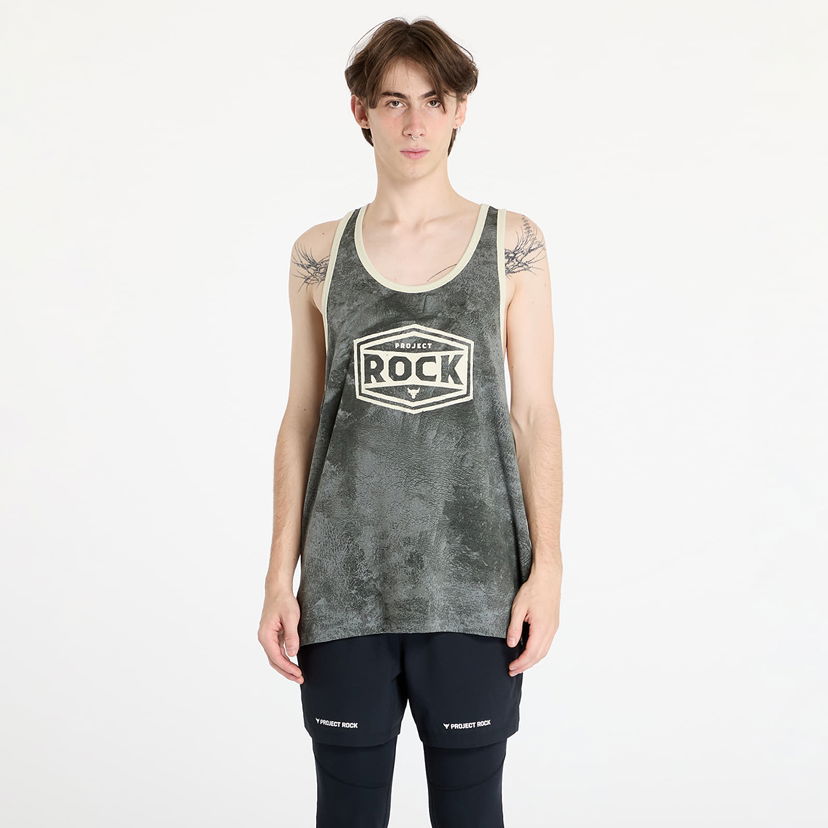 Tielko Under Armour Project Rock Racer Tank Tools Top Clay Green/ Silt Zelené | 1386915-709