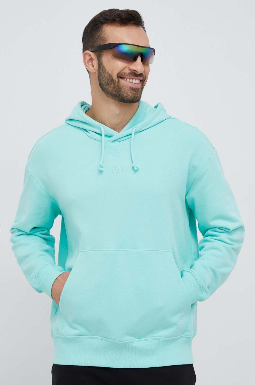 Mikina adidas Originals ALL SZN French Terry Hoodie Tyrkysová | IC9761, 0
