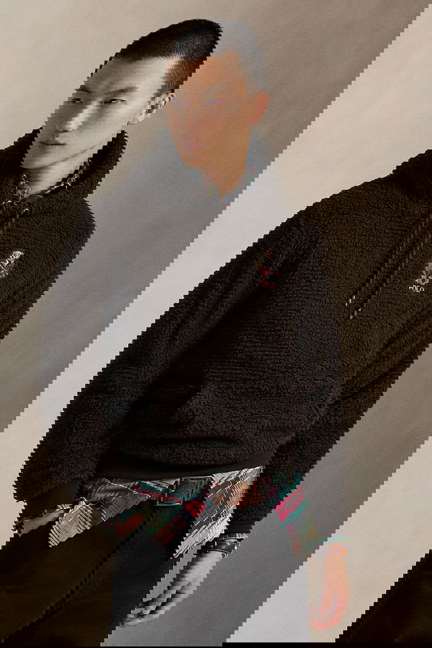 Mikina Polo by Ralph Lauren Fleece Hoodie with Polo Bear Appliqué Hnedá | 710981798, 0