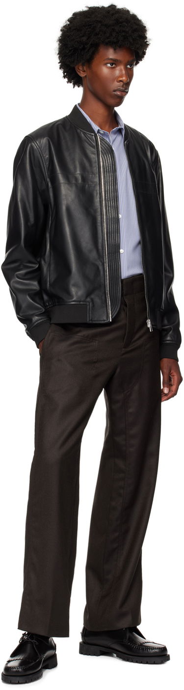Bomber bunda Paul Smith PS Paul Smith Zip Leather Bomber Jacket Čierna | M2R-078ZL-N21450-79, 3