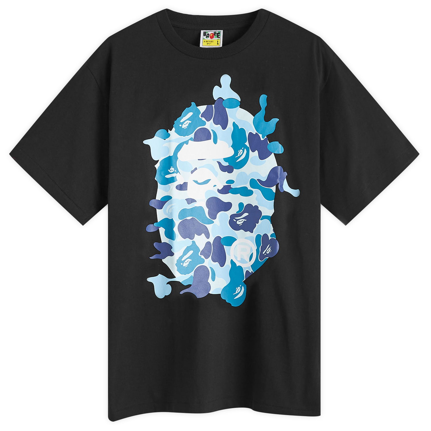 Tričko BAPE A Bathing Ape ABC Camo Rebuild Big Ape Head T-Shirt Čierna | 001TEK301040M-BKB, 0