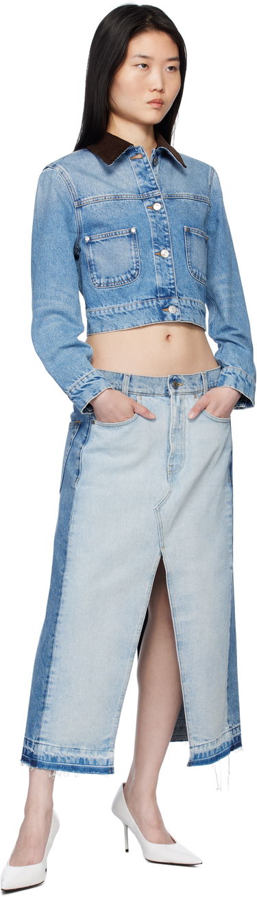Sukňa Stella McCartney Stella McCartney Contrast Panel Denim Midi Skirt Modrá | 6D03453SQH10, 3