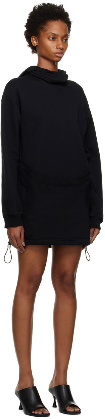 Mikina Dion Lee Interlock Mask Hoodie Dress Čierna | C3079F22, 1