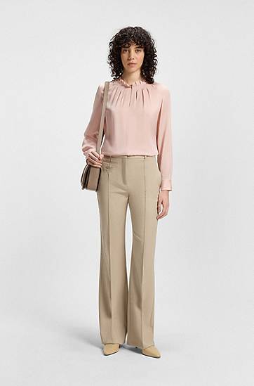 Košeľa BOSS Stretch Silk Regular Fit Blouse Ružová | 50548224, 1