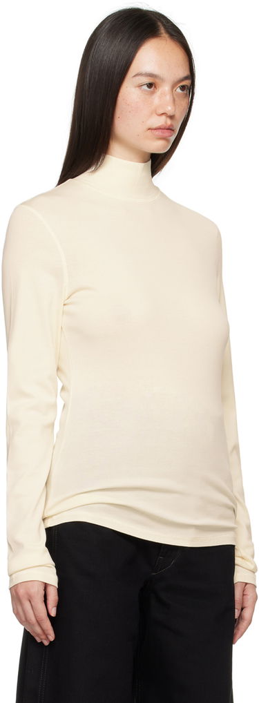 Sveter LEMAIRE Lemaire Ribbed Turtleneck Top Béžová | TO1148 LJ1016, 3