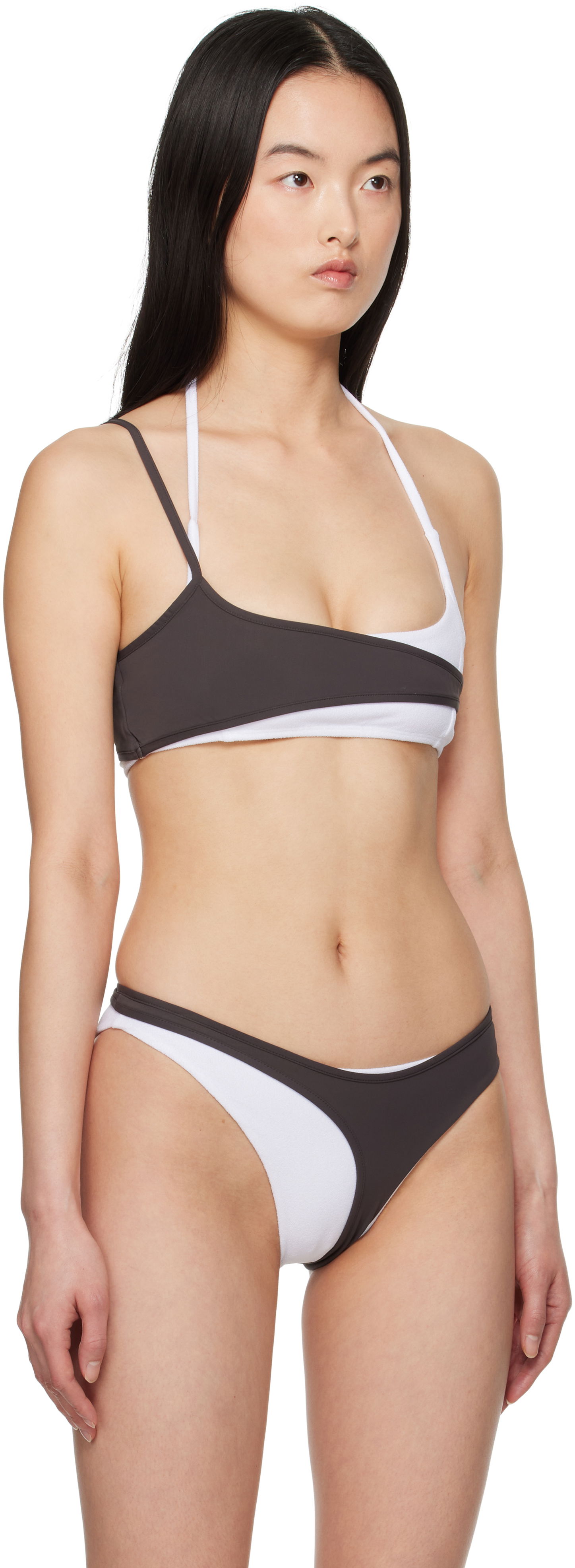 Plavky Ottolinger Ottolinger Layered Bikini Top Hnedá | 10280030302, 1